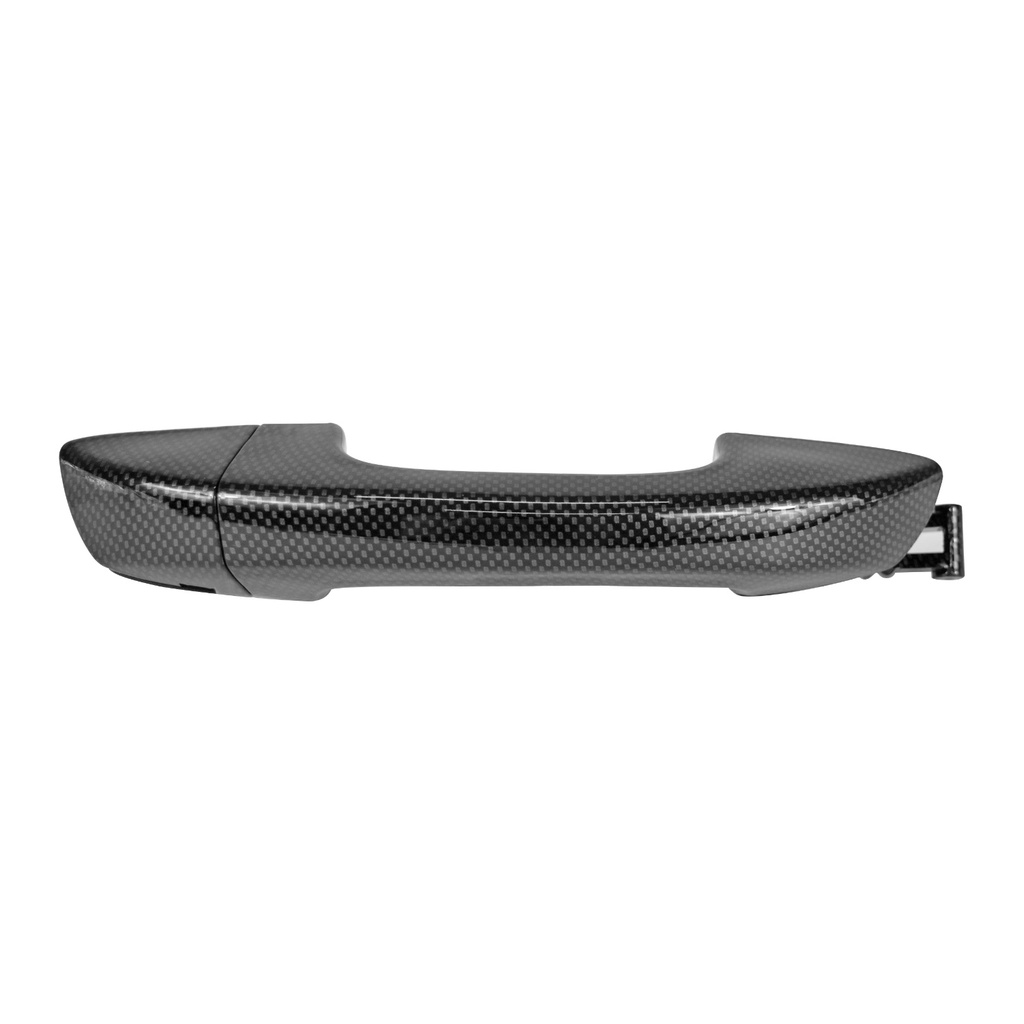 MANIJA EXTERIOR VW GOLF 10-14/PASSAT 12-16  SIN HOYO PARA LLAVE FIBRA DE CARBON NEGRA PLASTICO HUSHAN Derecho Delantera  