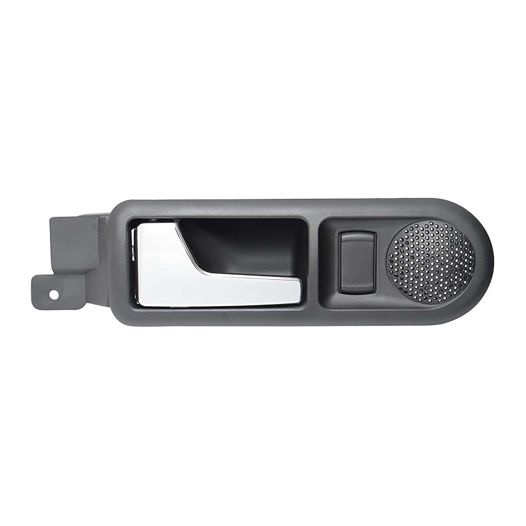 MANIJA INTERIOR VW GOLF 00-06/JETTA A4 99-07/PASSAT 01-05/JETTA CLASICO 08-15  CON HOYO PARA CRISTAL Y BOCINA NEGRA/CROMO PLASTICO VIDRIO ELECTRICO HUSHAN Izquierdo Trasera  