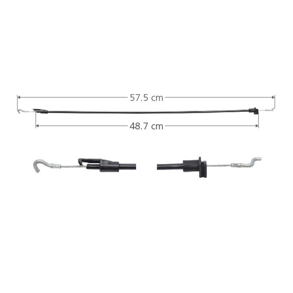 CHICOTE CERRADURA VW POINTER 06-10  4 PUERTAS 57.5CM HUSHAN Derecho/Izquierdo Trasera  