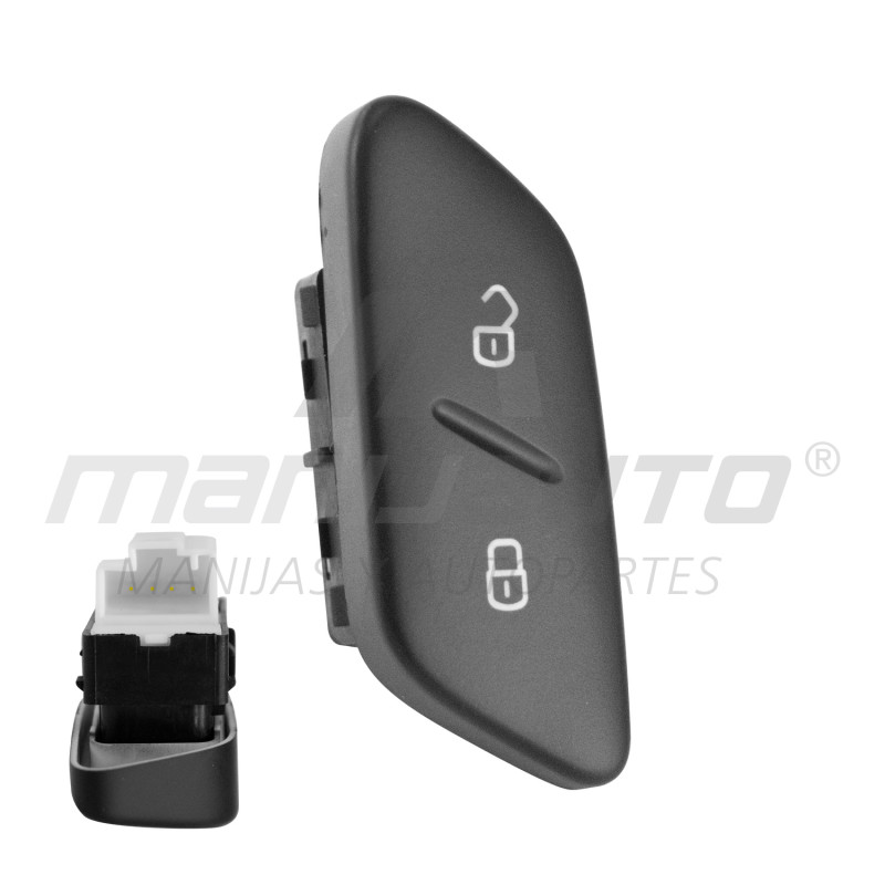 CONTROL ELECTRICO VW VENTO 14-22/POLO 13-22  DE SEGURO 4 PINS NEGRO 12VCC MANIJAUTO Izquierdo Delantera  