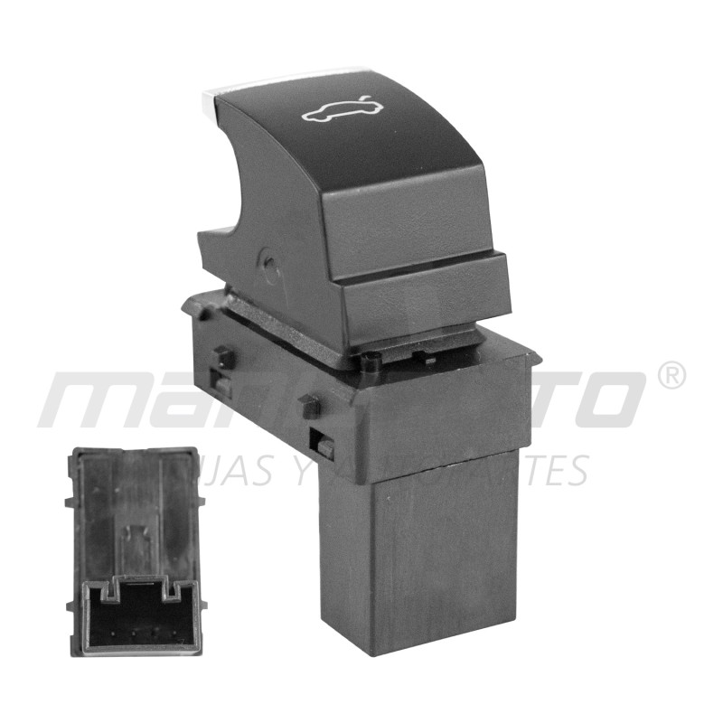 CONTROL ELECTRICO VW POLO/VENTO 13-22  DE CAJUELA 3 PINS 1 TECLA NEGRO FILO PLATA 12VCC MANIJAUTO Izquierdo Delantera  