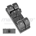 CONTROL ELECTRICO VW TOUAREG 11-18  10 PINS 6 TECLAS NEGRO FILO CROMADO 12VCC MANIJAUTO    