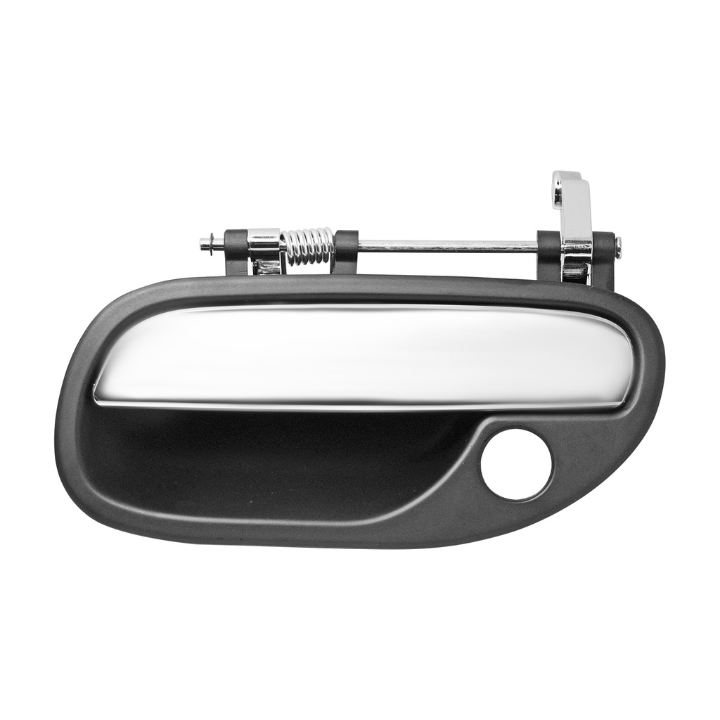 MANIJA EXTERIOR VL S40 00-04  CON HOYO PARA LLAVE CROMADA/NEGRA PLASTICO HUSHAN Izquierdo Delantera  