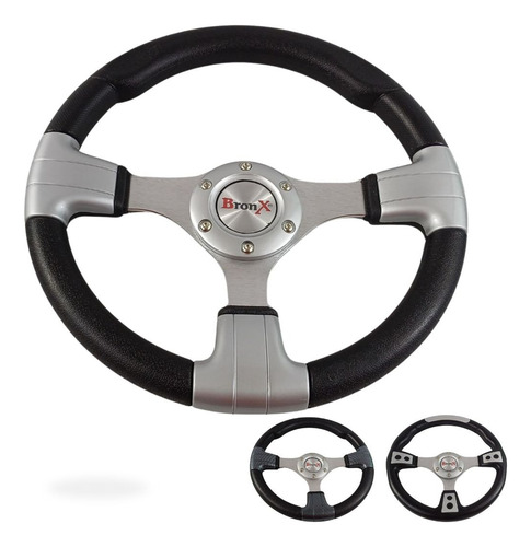 VOLANTE DEPORTIVO GRIS/NEGRO BRONX