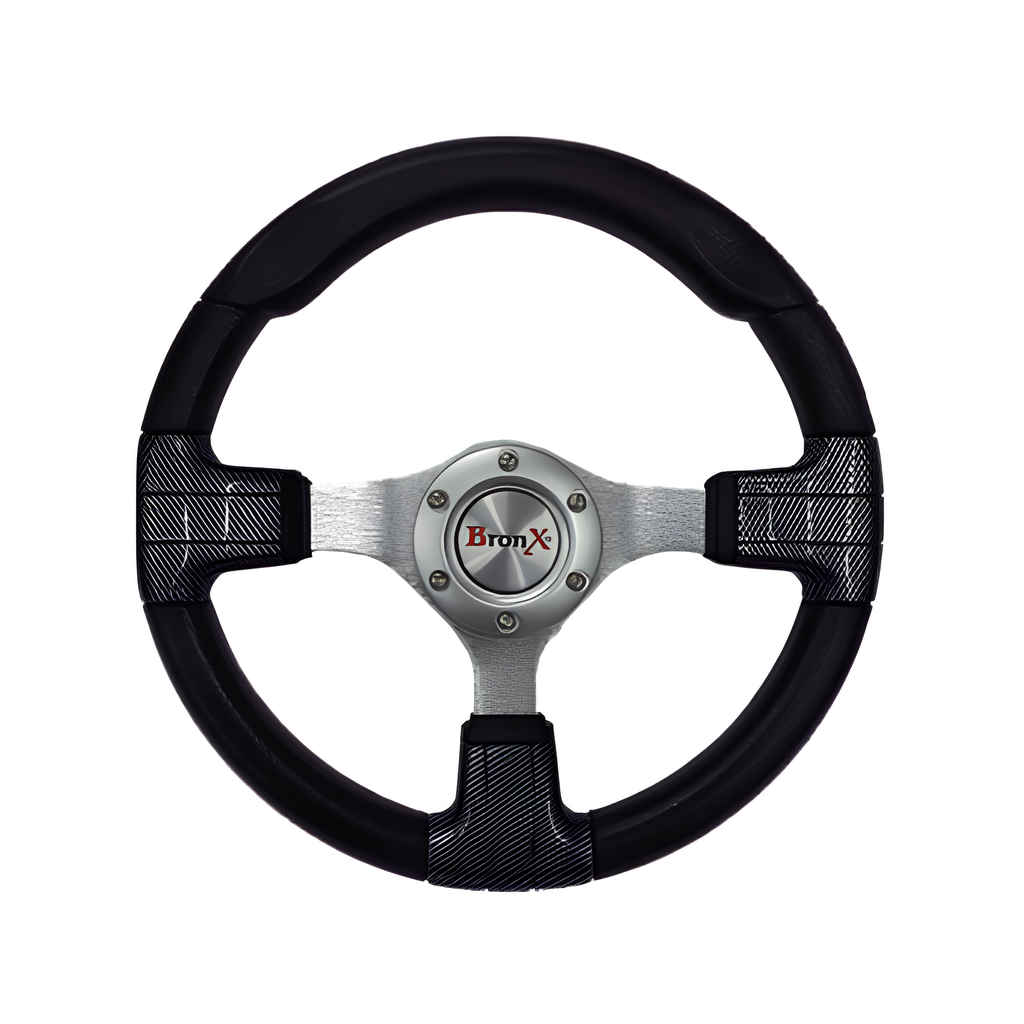 VOLANTE DEPORTIVO TIPO FIBRA DE CARBONO BRONX