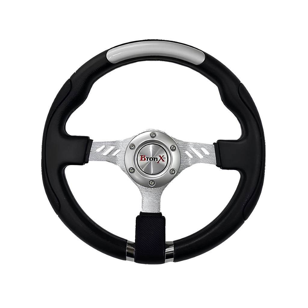 VOLANTE DEPORTIVO CARBON/CROMO BRONX