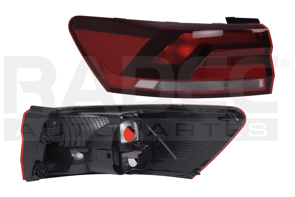 CALAVERA EXTERIOR VW VIRTUS 20-22 LINEA ANTERIOR ROJO/BLANCO S/FOCO CN IZQ