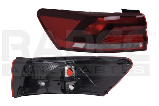 CALAVERA EXTERIOR VW VIRTUS 20-22 LINEA ANTERIOR ROJO/BLANCO S/FOCO CN IZQ
