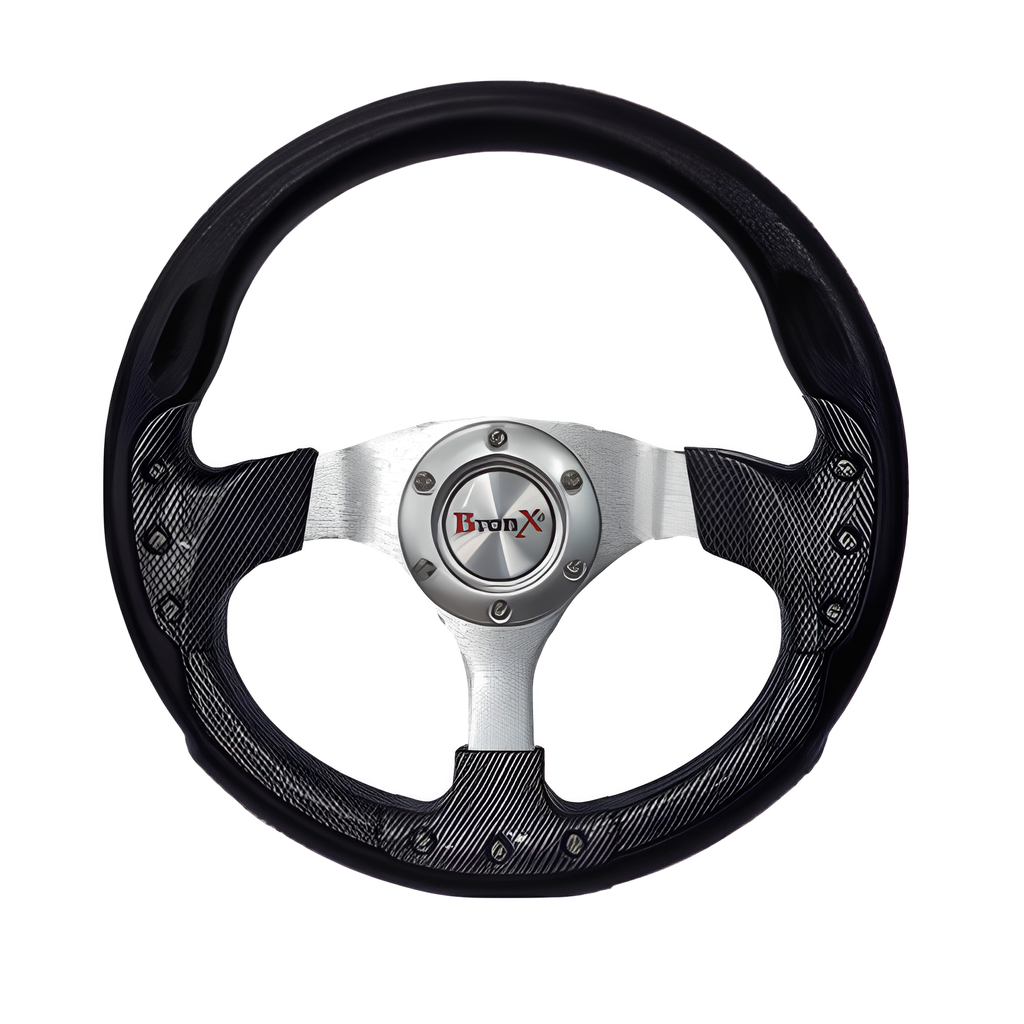 VOLANTE DEPORTIVO TIPO FIBRA DE CARBONO BRONX