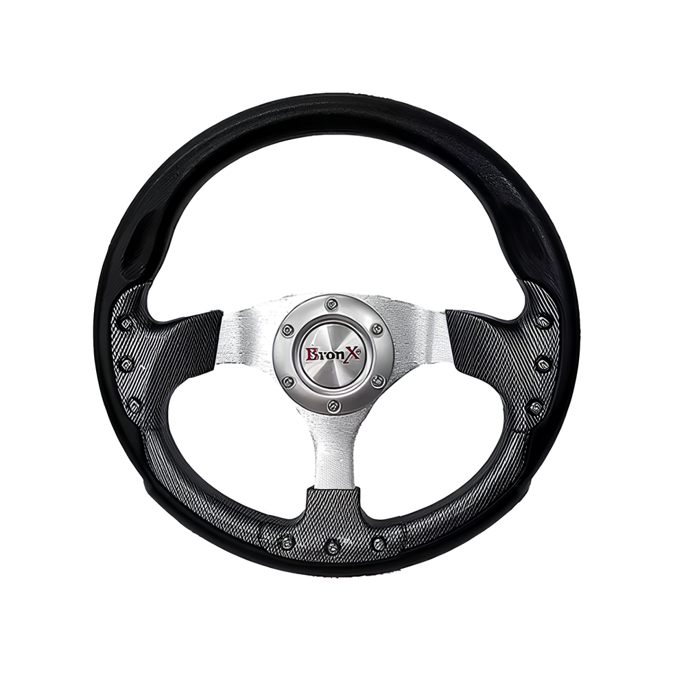 VOLANTE DEPORTIVO TIPO FIBRA DE CARBONO BRONX