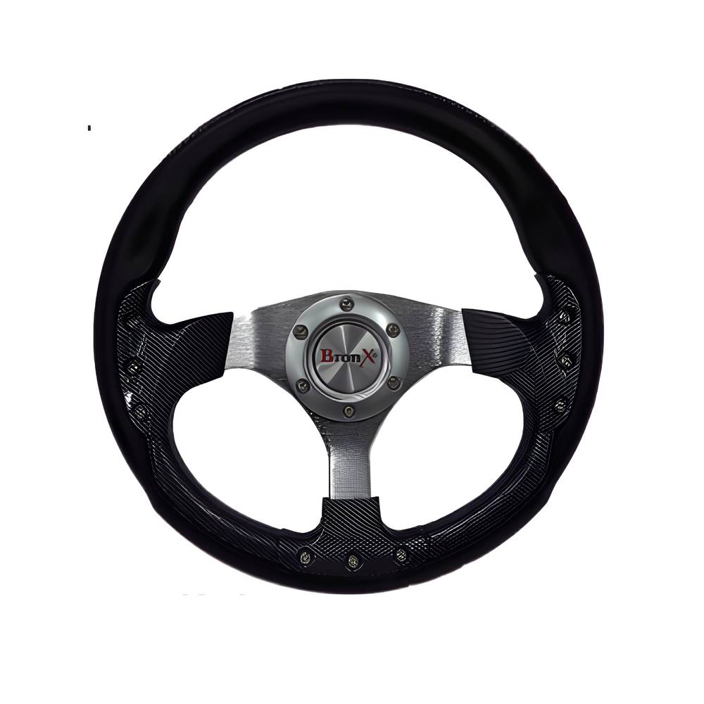 VOLANTE DEPORTIVO TIPO FIBRA DE CARBONO BRONX