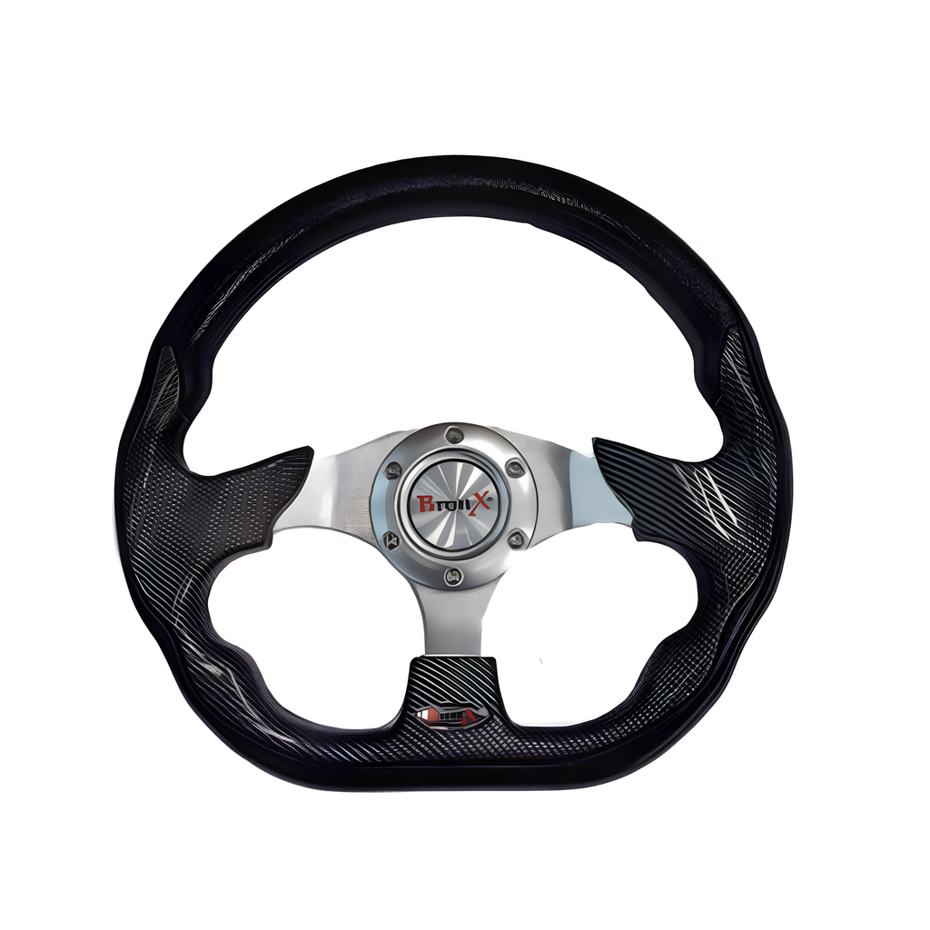 VOLANTE DEPORTIVO TIPO NEGRO/FIBRA DE CARBON BRONX