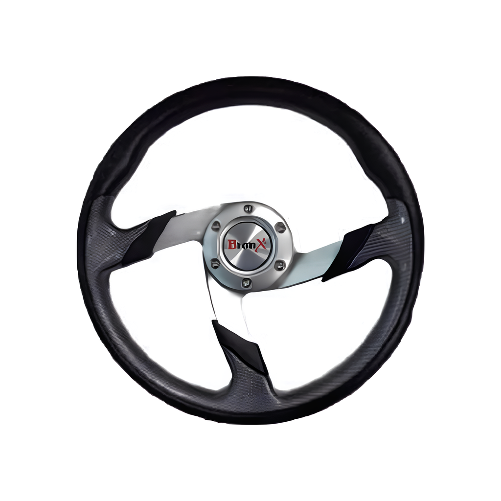 VOLANTE DEPORTIVO TIPO FIBRA DE CARBONO BRONX