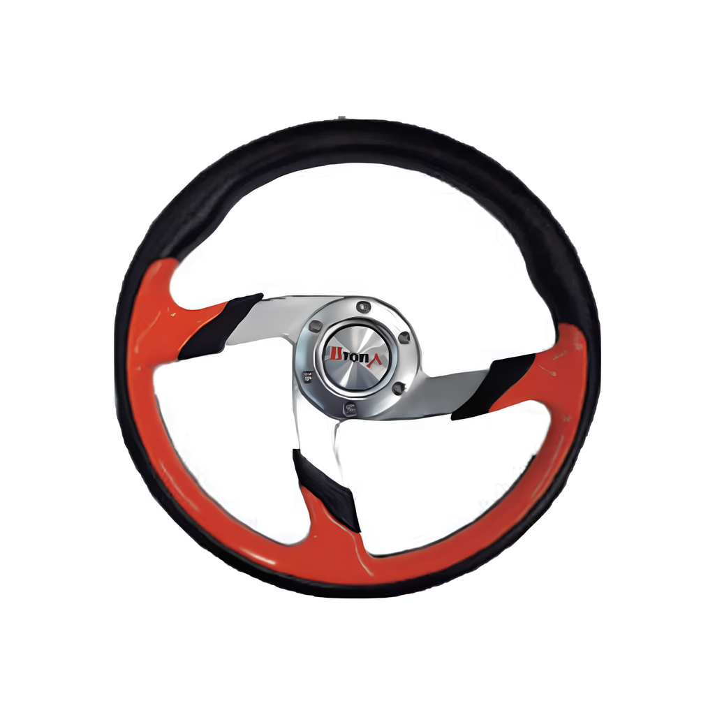 VOLANTE DEPORTIVO NEGRO/NARANJA BRONX