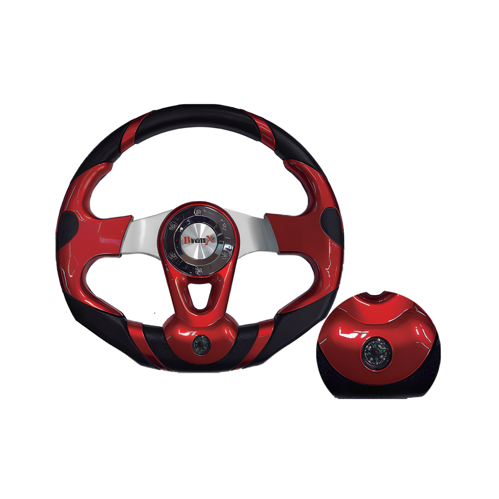 VOLANTE DEPORTIVO NEGRO/ROJO BRONX C/ BRUJULA
