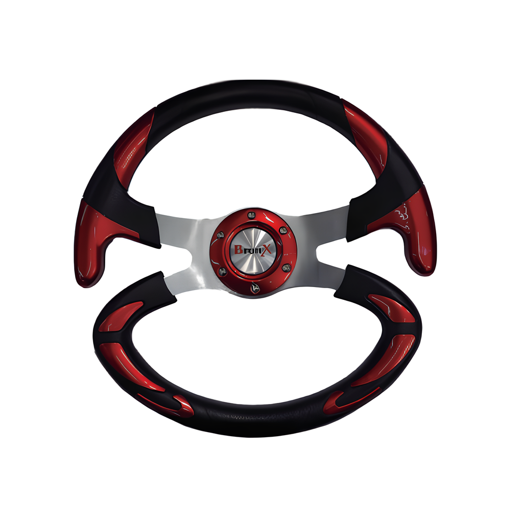 VOLANTE DEPORTIVO ROJO/NEGRO BRONX 4 BRAZOS