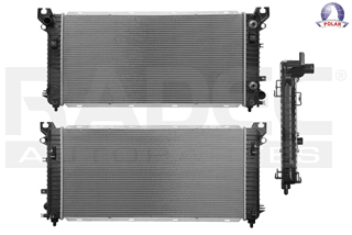 RADIADOR CV SILVERADO 1500 16-18/SUBURBAN 16-20 V8 5.3, 6.2 LTS AUT C/S AA 34X16 6/7X22MM ALUM SOLD POLAR