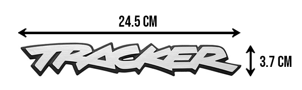 EMBLEMA LETRAS TRACKER GEO TRACKER 91-98 CROMO 24.5x3.7cm