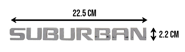 EMBLEMA LETRAS SUBURBAN 2010 CROMO 22.5x2.2cm