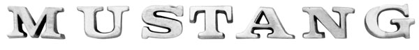 EMBLEMA LETRAS MUSTANG METAL
