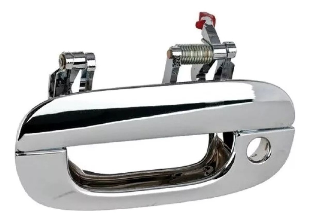 MANIJA EXTERIOR DG RAM 1500/2500/3500 94-01  CON HOYO PARA LLAVE CROMADA PLASTICO HUSHAN Izquierdo Delantera  