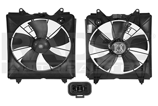 MOTOVENTILADOR HD CR-V 07-09 L4 2.4 LTS P/RAD SENCILLO COMPLETO 2 PINES KF