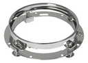 BASE FARO UNIVERSAL UNIDAD REDONDA JEEP HARLEY VOLKSWAGEN CROMADO PAR