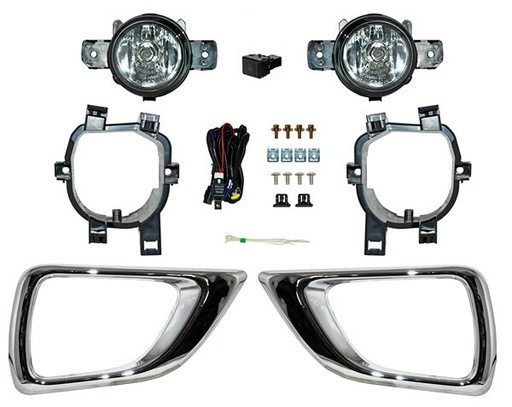 FARO NIEBLA NISSAN PU NP300/ FRONTIER 16-19 C/BISEL CROM JGO