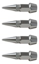 TAPON DE VALVULA BALA RIFLE CORTO 45MM PLATA