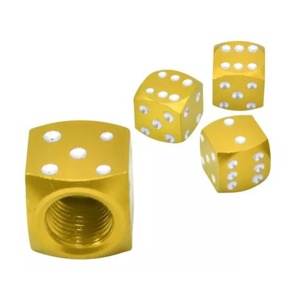 TAPON DE VALVULA DADO DORADO