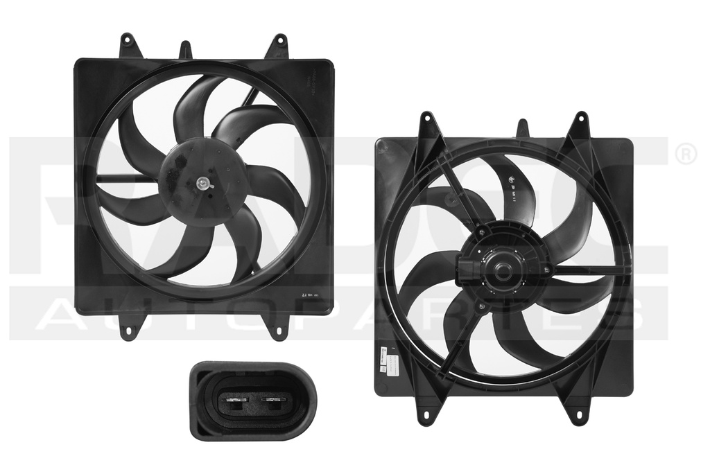 MOTOVENTILADOR VW GOL 09-17 L4 1.6L P/RAD SENCILLO COMPLETO 2 PINES KS