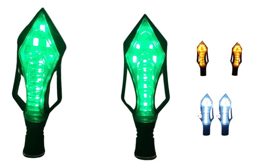 DIRECCIONAL 12V 14LED ALTA TENSIDAD LUZ VERDE JGO