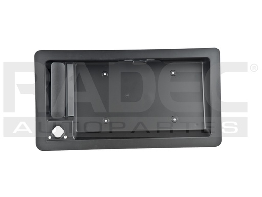 MANIJA EXTERIOR FD ECONOLINE 08-14  MANIJA MAS PORTA PLACA CON HOYO PARA LLAVE 5TA PUERTA CORRUGADA NEGRO PLASTICO HUSHAN    