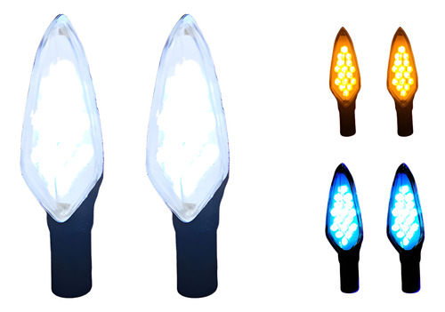 DIRECCIONAL LED FIBRA CARBON LUZ BLANCA JGO