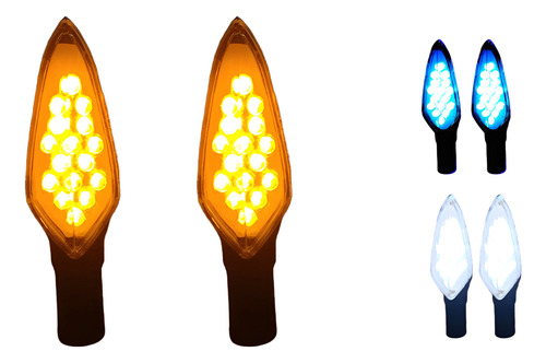 DIRECCIONAL LED NEGRO MATE LUZ AMARILLA JGO