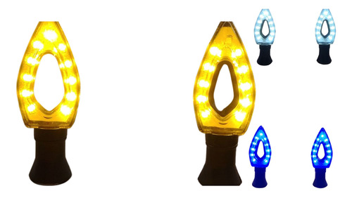 DIRECCIONAL NEGRO LED AMARILLO 12V