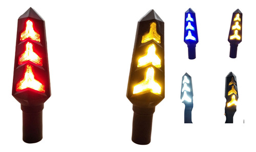 DIRECCIONAL NEGRO LED AMARILLO/ROJO 12V