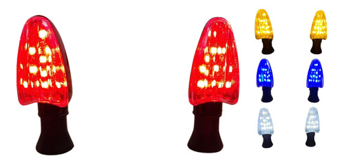 DIRECCIONAL NEGRO LED ROJO 12V