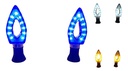 DIRECCIONAL PLATA LED AZUL12V