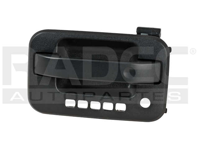 MANIJA EXTERIOR FD LOBO 04-08  CON HOYOS PARA LLAVE Y CODIGO  CORRUGADA NEGRA PLASTICO HUSHAN Izquierdo Delantera  