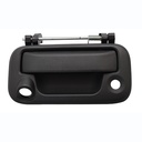 MANIJA DE TAPA FD F-150/F-250 09-14/LOBO 04-14/SUPER DUTY 08-16  LC MARK LT 06-13  CON HOYOS PARA LLAVE Y CAMARA CORRUGADA NEGRO PLASTICO HUSHAN    