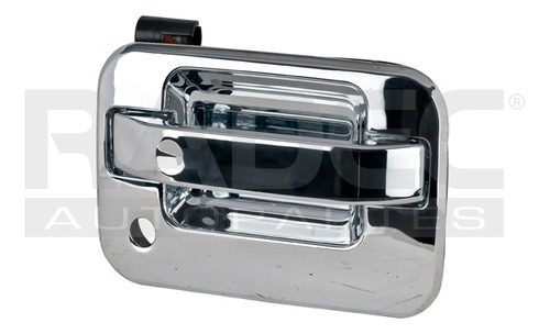 MANIJA EXTERIOR FD LOBO 04-08  LC MARK LT 06-13  CON HOYO PARA LLAVE CROMADA PLASTICO HUSHAN Derecho Delantera  