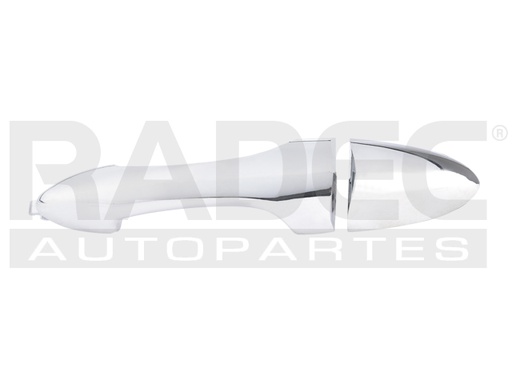 MANIJA EXTERIOR FD FOCUS 00-06  MZ TRIBUTE 01-07  SIN HOYO PARA LLAVE/CONEMPAQUES CROMADA PLASTICO HUSHAN Derecho/Izquierdo Delantera/Trasera  