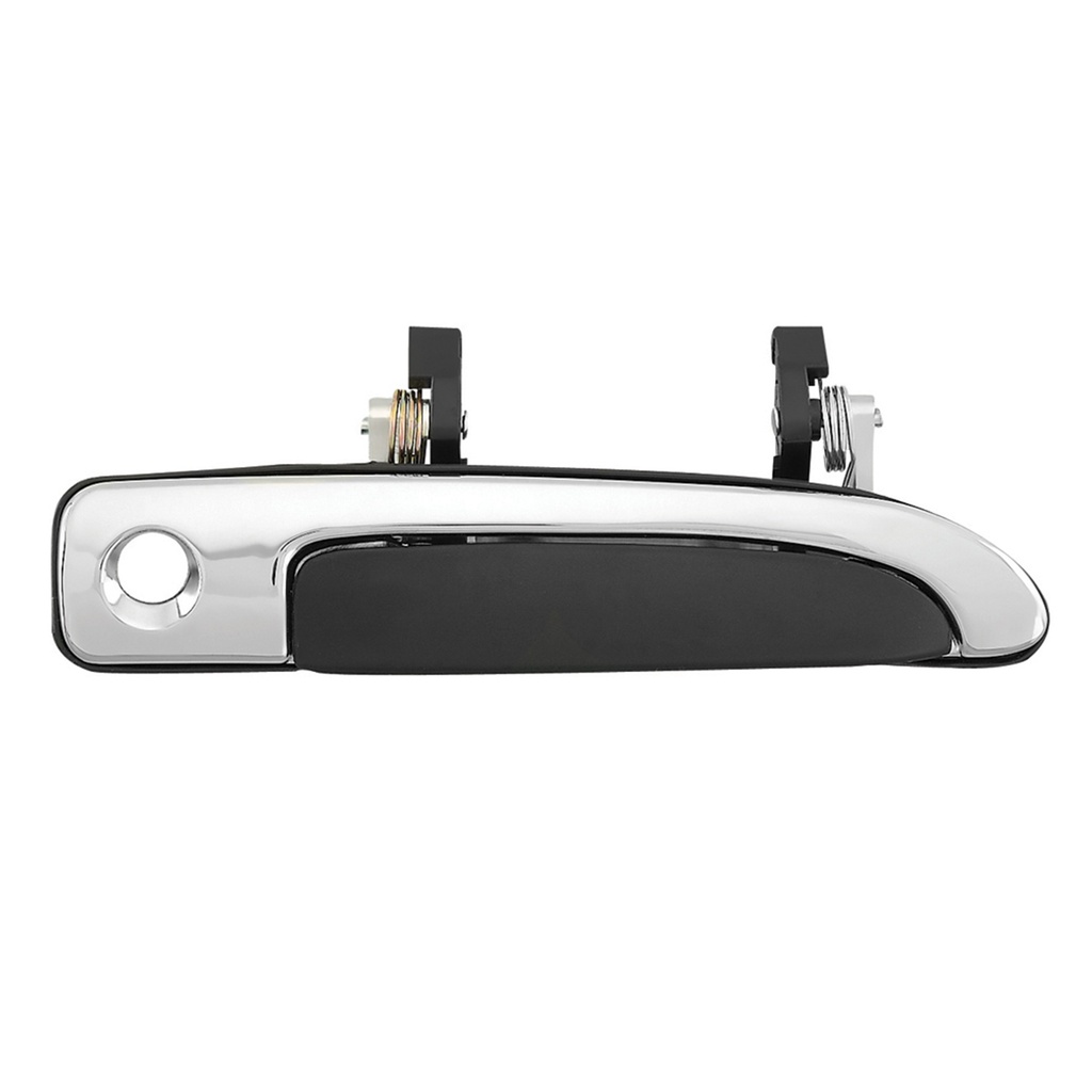 MANIJA EXTERIOR FD GRAND MARQUIS/CROWN VICTORIA 92-11  CON HOYO PARA LLAVE CORRUGADA NEGRA/CROMO PLASTICO HUSHAN Derecho Delantera  