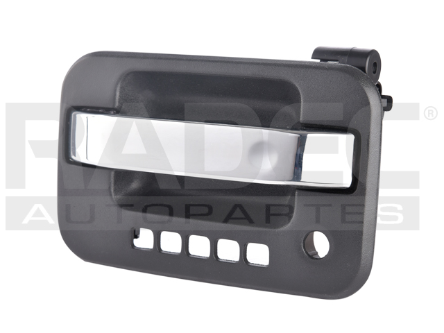 MANIJA EXTERIOR FD F-150/F-250 09-14/LOBO 04-08  LC MARK LT 06-13  CON HOYOS PARA LLAVE Y CODIGO  CORRUGADA NEGRA/CROMO PLASTICO HUSHAN Izquierdo Delantera  