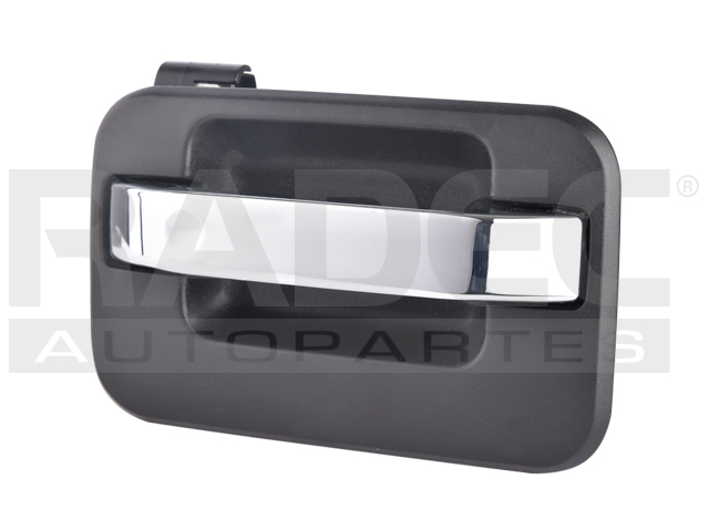 MANIJA EXTERIOR FD LOBO 04-08  LC MARK LT 06-13  SIN HOYO PARA LLAVE CORRUGADA NEGRA/CROMO PLASTICO HUSHAN Derecho Delantera/Trasera  