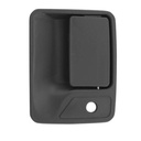 MANIJA EXTERIOR FD SUPER DUTY F-250/F-350/F-450/F-550 99-16/EXCURSION 00-07  CON HOYO PARA LLAVE CORRUGADA NEGRA PLASTICO HUSHAN Izquierdo Delantera  