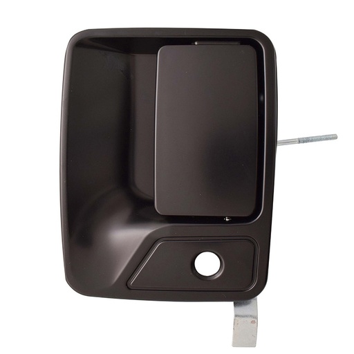MANIJA EXTERIOR FD SUPER DUTY F-250/F-350/F-450/F-550 99-16/EXCURSION 00-07  CON HOYO PARA LLAVE LISA PARA PINTAR NEGRA PLASTICO HUSHAN Izquierdo Delantera  