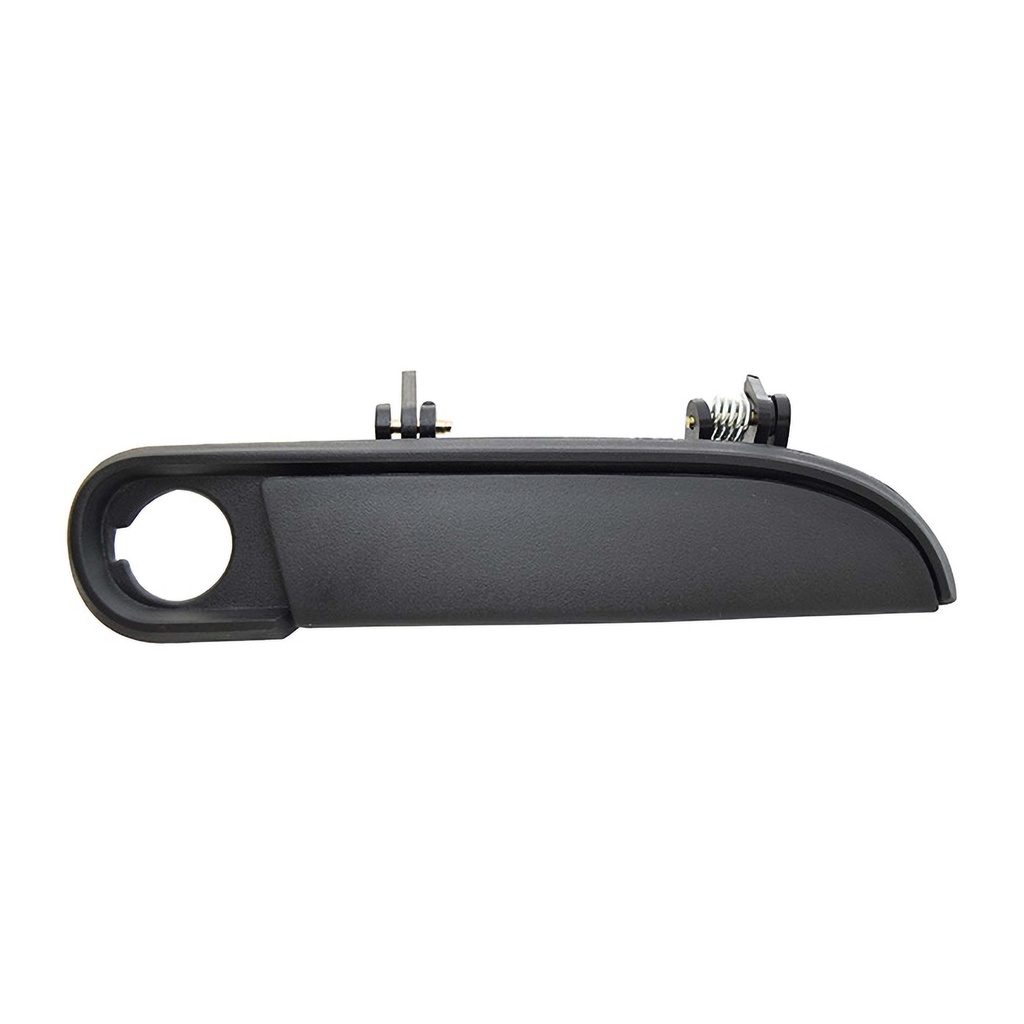 MANIJA EXTERIOR FD TOPAZ 89-94/TAURUS 92-95/GHIA 92-94  MR SABLE 92-95  CON HOYO PARA LLAVE CORRUGADA NEGRA PLASTICO HUSHAN Derecho Delantera  