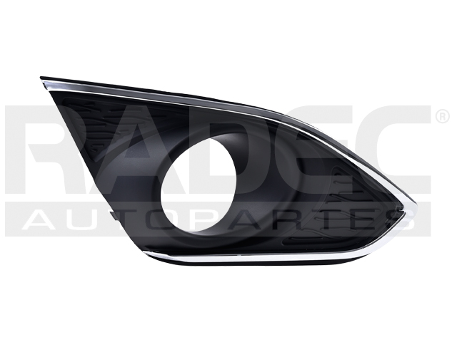 REJILLA FASCIA CV SPARK 13-17 LINEA ANTERIOR C/HOYO P/FARO F/CROMADO DER
